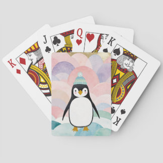 Pastel Penguin Peak Playing Cards