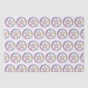 Pastel Pentagram Witchcraft Light Purple Halloween Tissue Paper