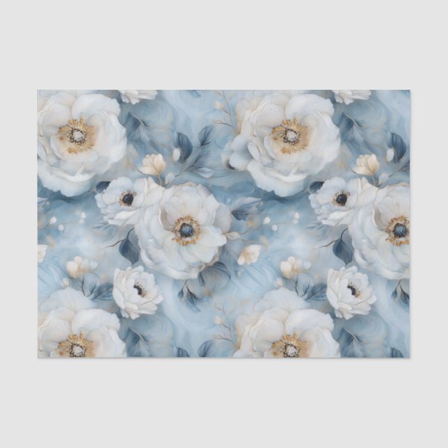 Pastel Peonies Decoupage Tissue Paper (Front)