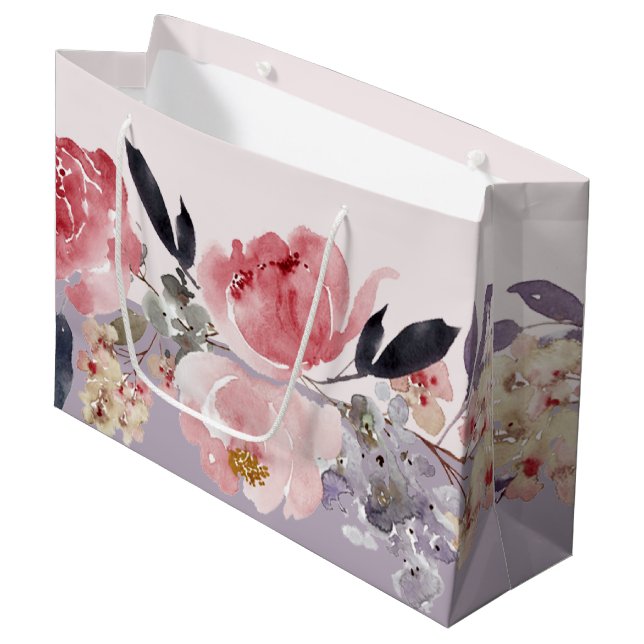 Pastel Peony Large Gift Bag (Front Angled)