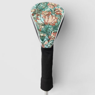 Pastel Peony Tulip Crocus William Morris Pattern Golf Head Cover