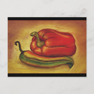 Pastel Peppers Postcard