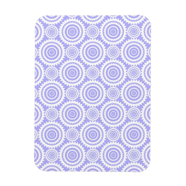 Pastel Periwinkle Blue Geometric Art Pattern Magnet (Vertical)