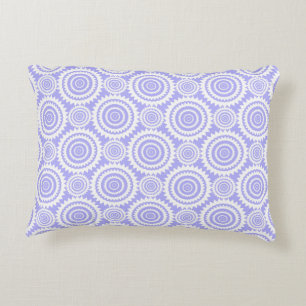 Pastel Periwinkle Blue Geometric Pattern Decorative Cushion