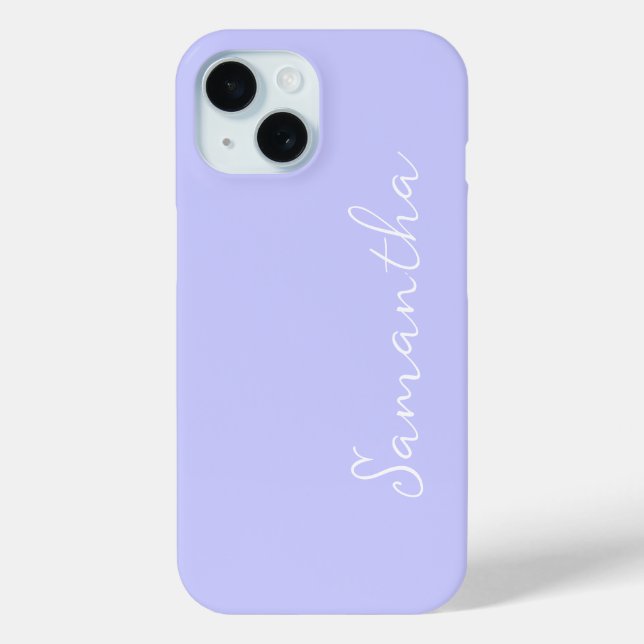 Pastel Periwinkle Personalised Case-Mate iPhone Case (Back)