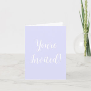Pastel Periwinkle Purple Blank Invitations