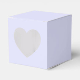 Pastel Periwinkle Purple Heart Favour Box