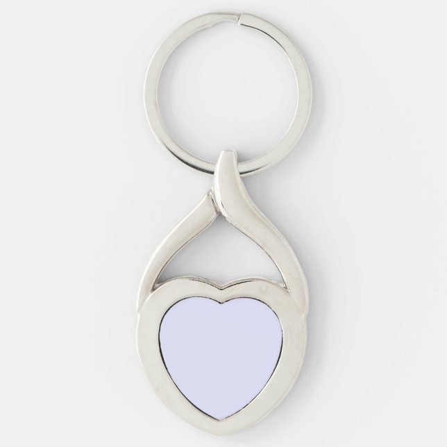Pastel Periwinkle Purple Heart-Shaped Key Ring (Front)