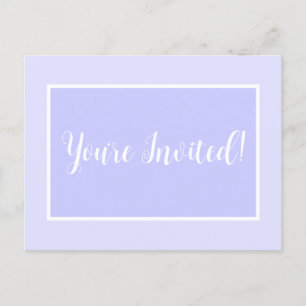 Pastel Periwinkle Purple  Invitation Postcard