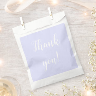 Pastel Periwinkle Purple Thank You Notes Favour Bag