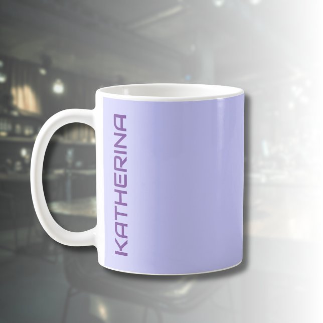 Pastel Periwinkle Solid Colour Personalised  Coffee Mug (Creator Uploaded)