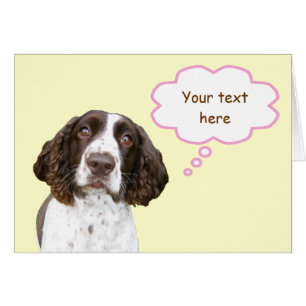 Pastel Personalised English Springer Spaniel Card