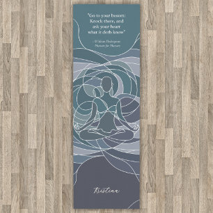 Pastel Personalised Modern Elegant Quote  Yoga Mat