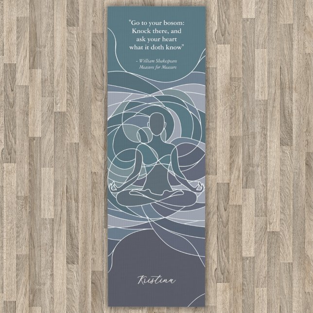 Pastel Personalised Modern Elegant Quote  Yoga Mat (Creator Uploaded)