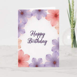 Pastel Petal Birthday Card