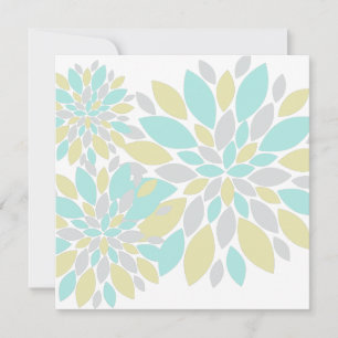 Pastel Petals Flower Pattern Flat Card