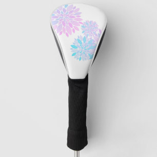 Pastel Petals Flower Pattern Floral Golf Head Cove Cover