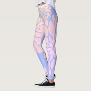 Pastel Petals Flower Pattern Leggings