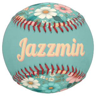 Pastel Petals (personalised) Softball