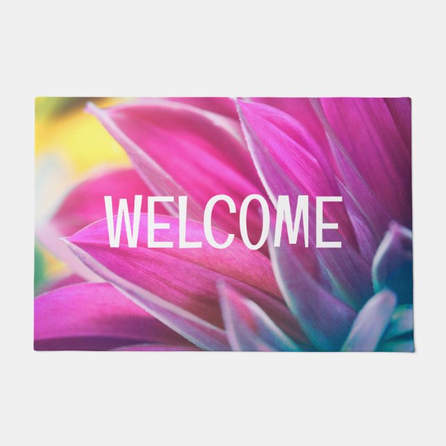 Pastel Petals Welcome Mat (Front)