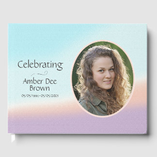 Pastel Photo Life Celebration Guest Book