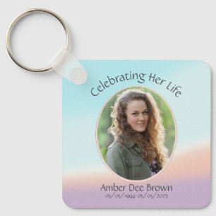 Pastel Photo Life Celebration Key Ring