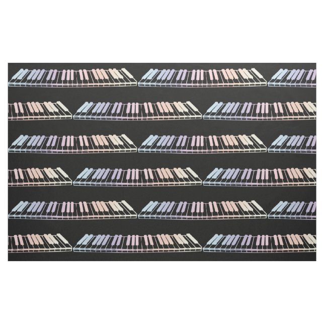 Pastel Piano Keys Fabric (Yard)