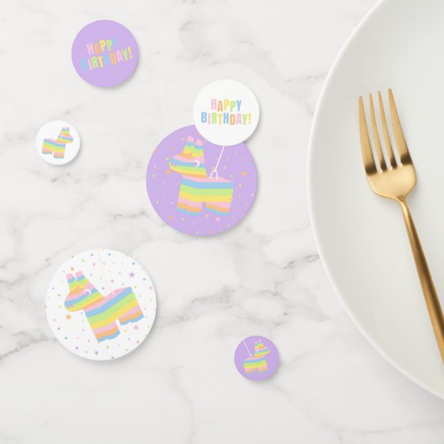 Pastel Pinata Birthday Table Confetti (Group)