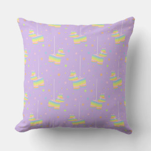 Pastel Pinata Pattern Throw Pillow