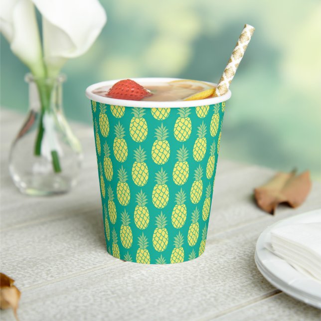 Pastel Pineapples Paper Cups (Insitu)