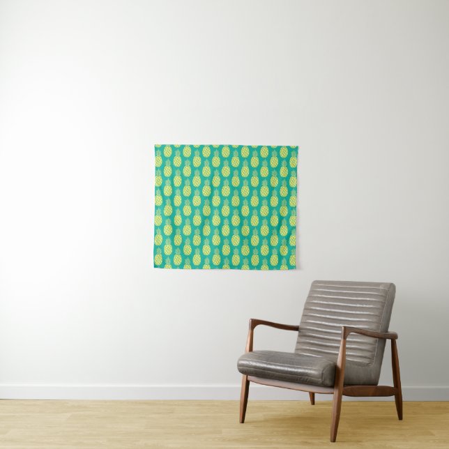 Pastel Pineapples Tapestry (In Situ (Horizontal))