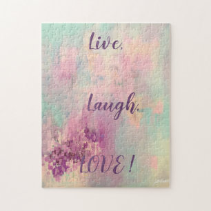 Pastel Pink Abstract Jigsaw Puzzle