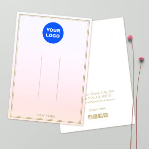 Pastel Pink Add Logo Ombre  Hair Clip Display