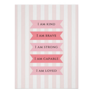 Pastel Pink Affirmations Poster