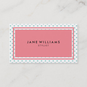 Pastel Pink and Blue Business Card