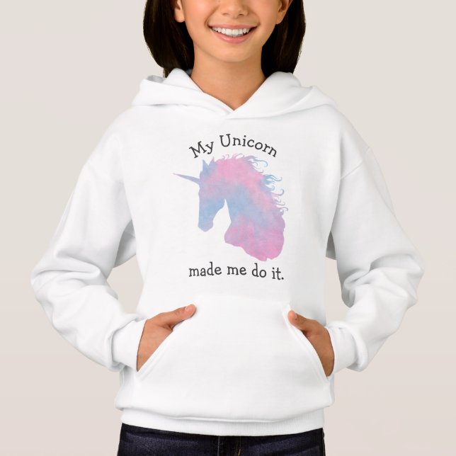 Pastel Pink and Blue Funny Unicorn Quote (Front)