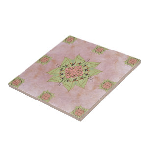 Pastel Pink and Green Tile