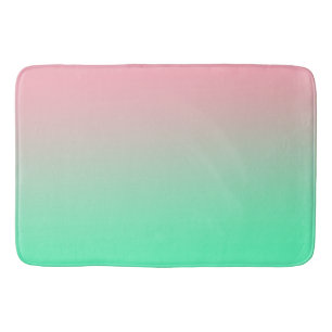 Pastel pink and pale green should always be seen bath mat