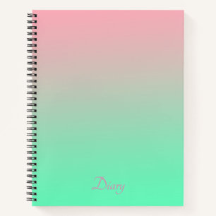 Pastel pink and pale green should always be seen  notebook