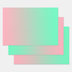 Pastel pink and pale green should always be seen wrapping paper sheet