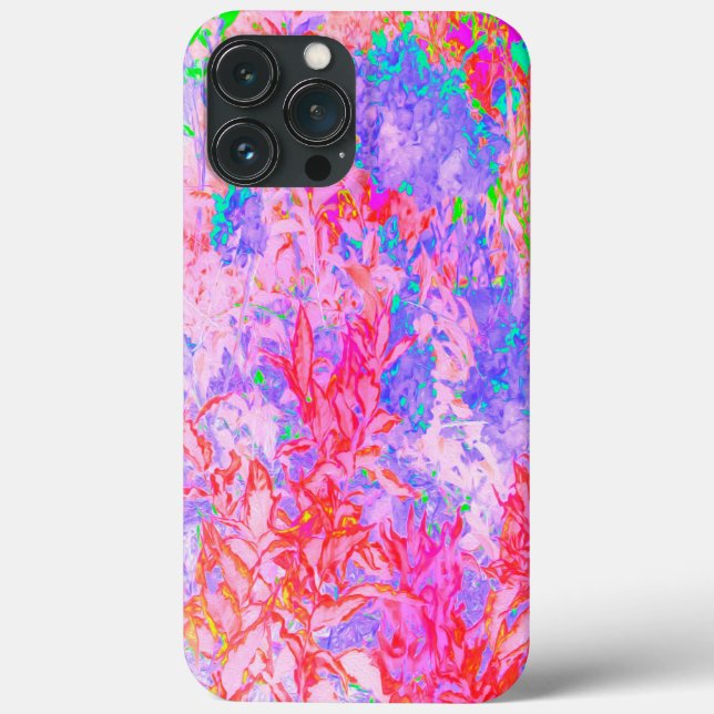 Pastel Pink and Red with Blue Hydrangea Landscape Case-Mate iPhone Case (Back)