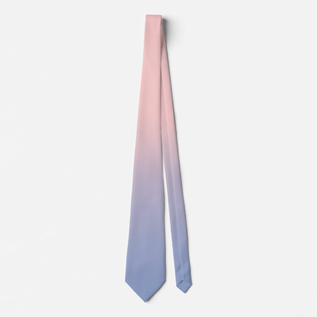 Pastel Pink and Sky Blue ombre Tie (Front)