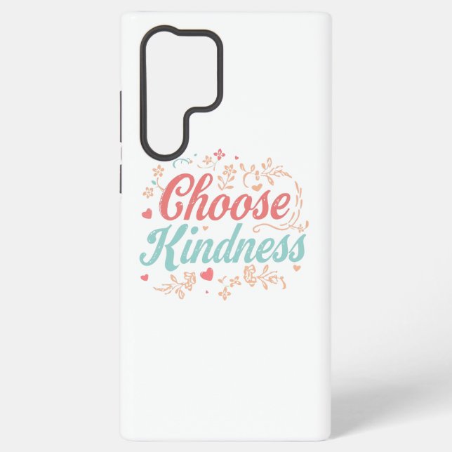 Pastel Pink and Teal Inspirational Message Samsung Galaxy S22 Ultra Case (Back)