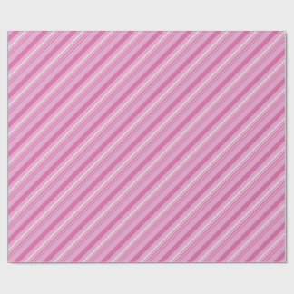 Pastel Pink and White Candy Cane Stripes Wrapping Paper