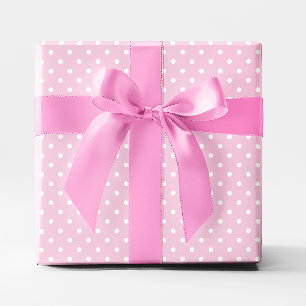Pastel Pink and White Small Polka Dot Wrapping Paper