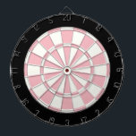 Pastel Pink Black And White Dartboard<br><div class="desc">Pastel Pink Black And White Dart Board</div>