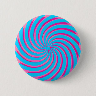 Pastel Pink Blue Abstract 6 Cm Round Badge