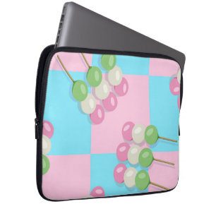 Pastel Pink Blue Chequered Dango Electronics Bag