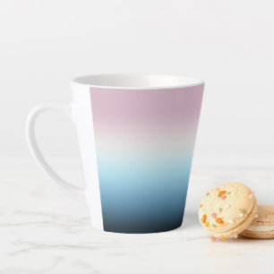 Pastel Pink & Blue Gradient Indigo Rose Ombre Latte Mug