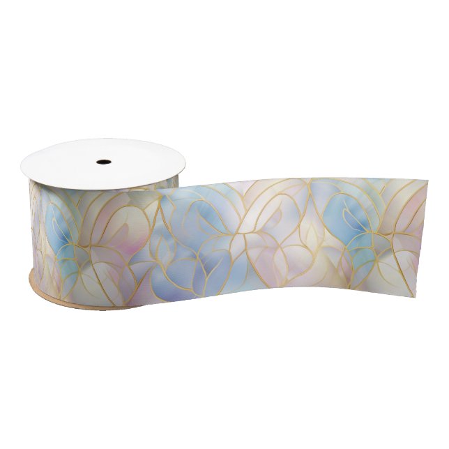 Pastel Pink Blue Satin Ribbon (Spool)